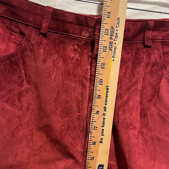 Peruvian Connection Vintage Red Soft Leather Pant 🌵14 - Picture 6 of 12